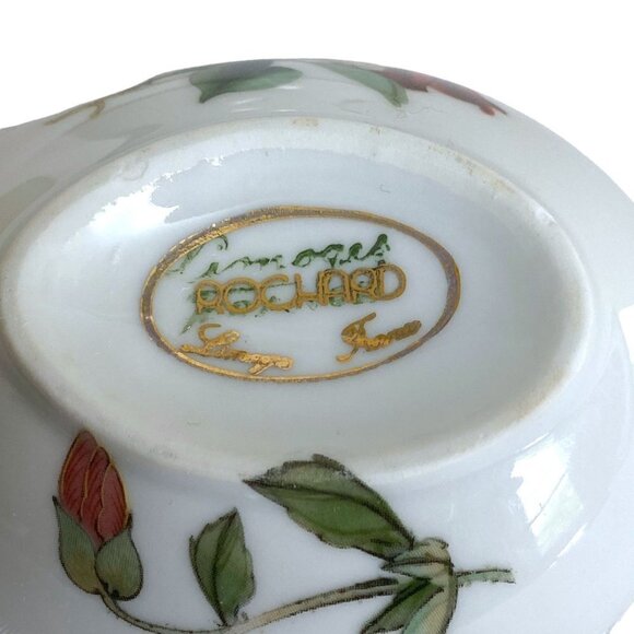 Limoges Porcelain Box Rochard France Red Poppies Egg Shape Trinket Box - Picture 8 of 15